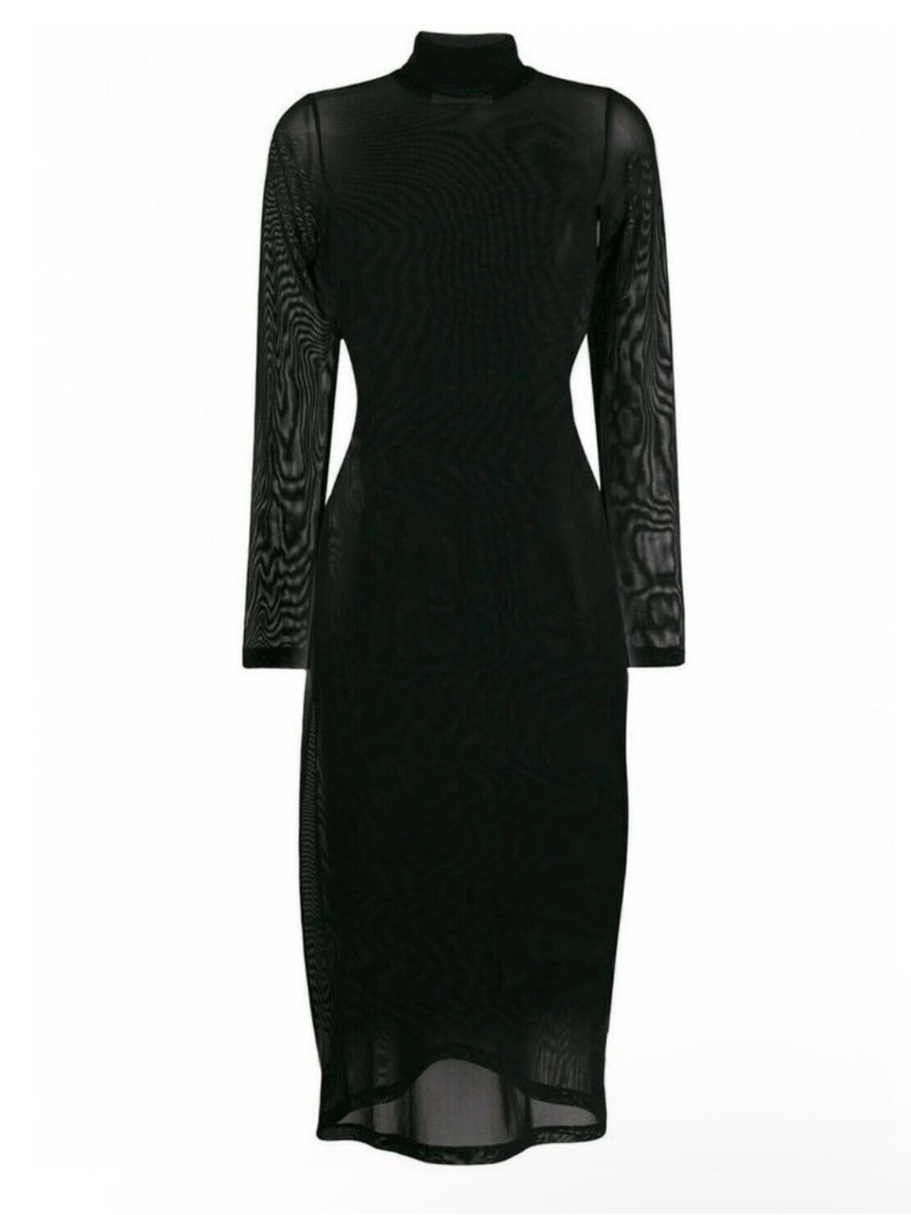 Maison Margiela MM6 Mesh Sheer Turtleneck Midi Dress